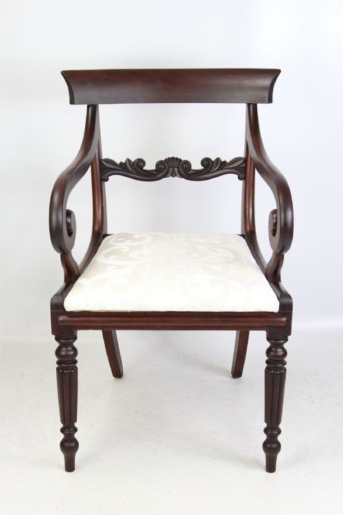 fig 1. Victorian Mahogany Open Armchair