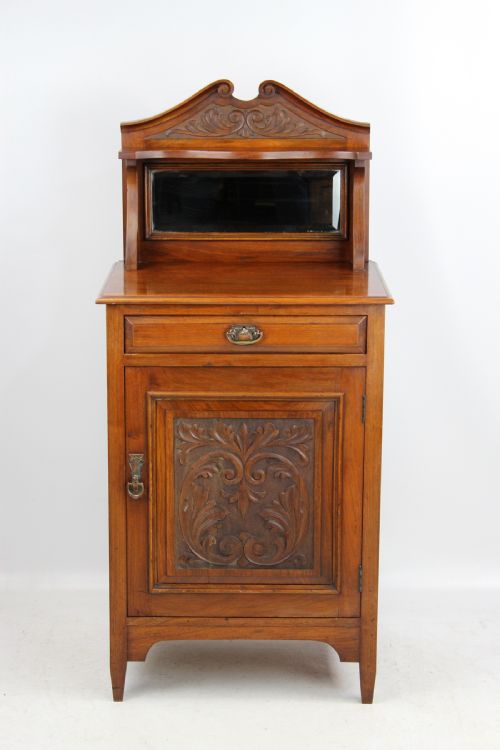 Small Victorian Walnut Music Cabinet