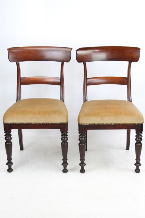 fig 1. Pair Antique Victorian Mahogany Chairs