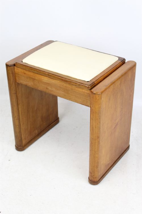 Art Deco Piano Stool in Walnut