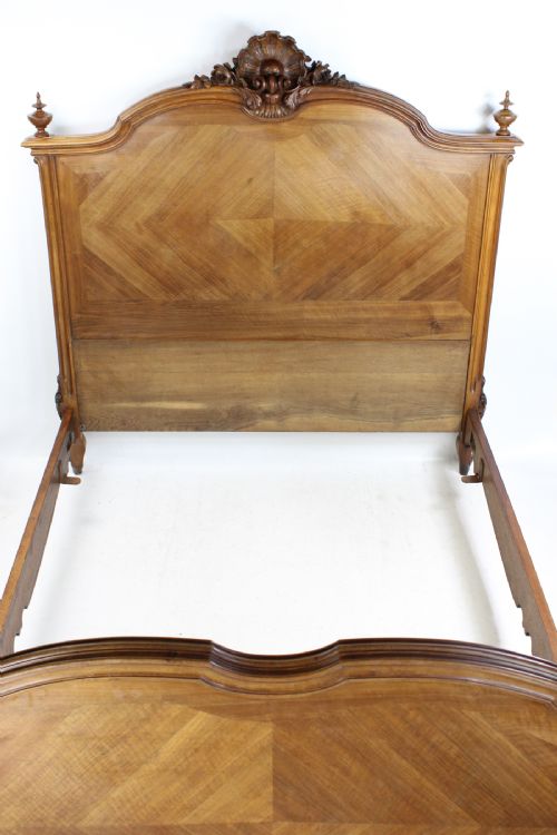 fig 1. Antique French Walnut Double Bed