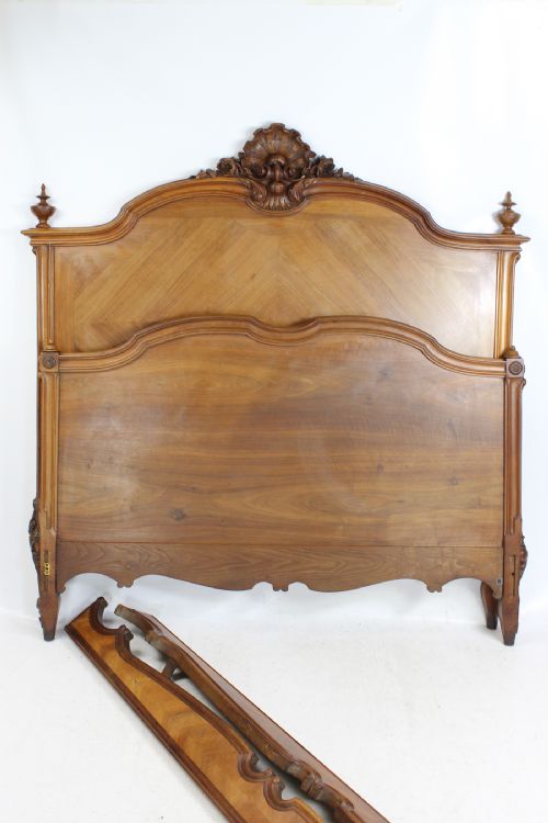 fig 2. Antique French Walnut Double Bed