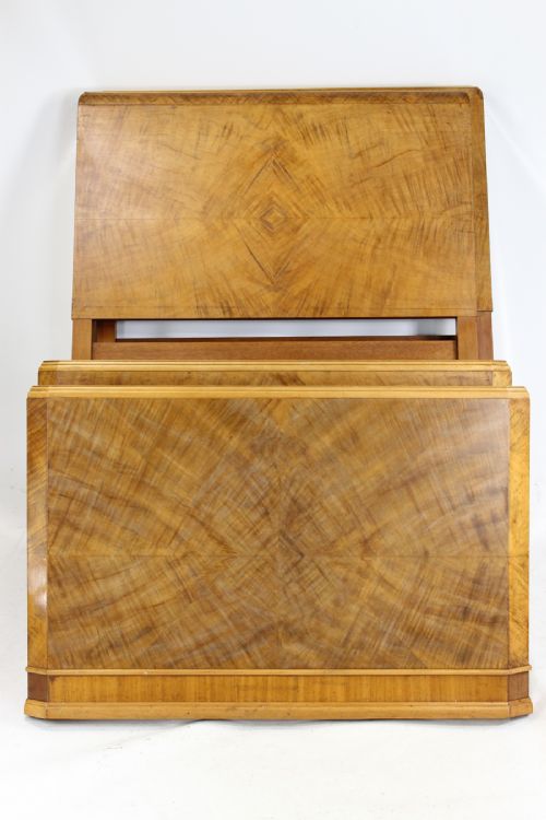 fig 1. Pair of Art Deco Walnut Single Beds