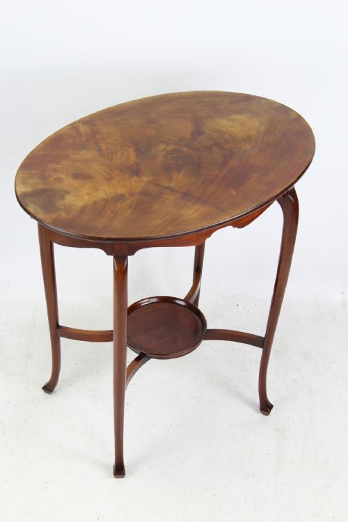 Small Edwardian Mahogany Oval Side Table