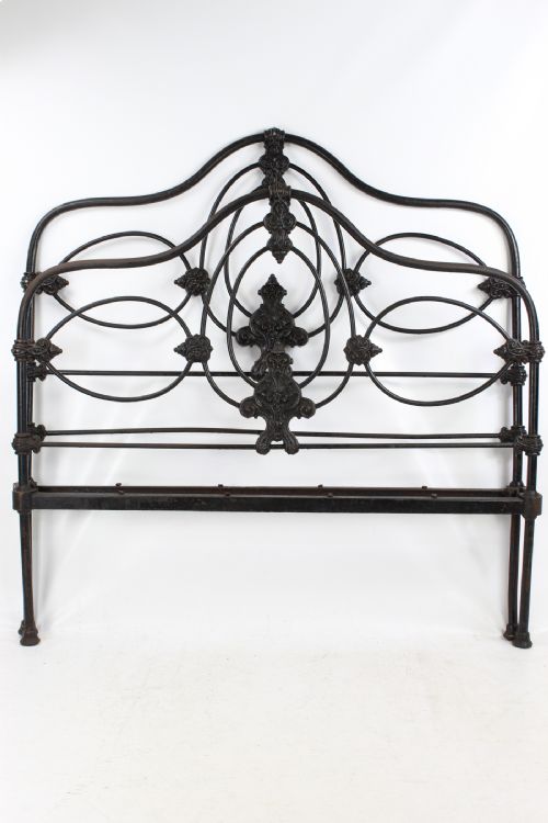 fig 1. Antique Victorian Cast Iron Double Bed