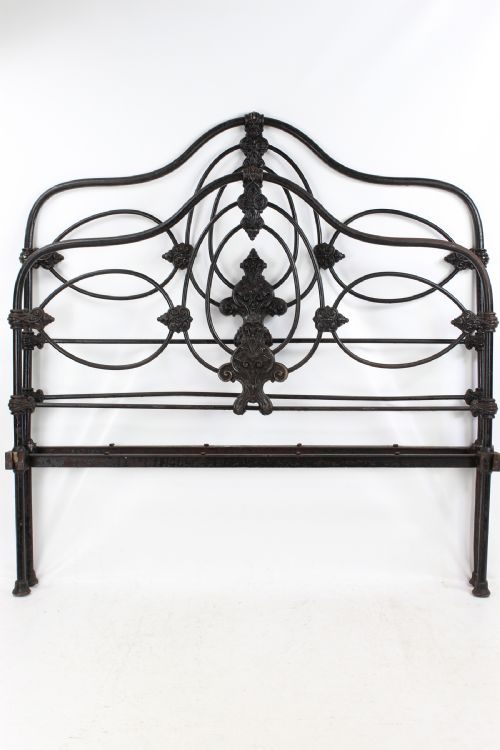 fig 2. Antique Victorian Cast Iron Double Bed