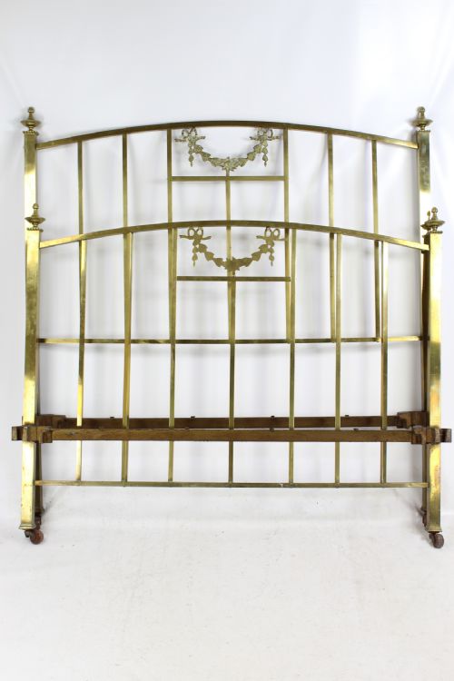 fig 2. Antique Edwardian All Brass Double Bed
