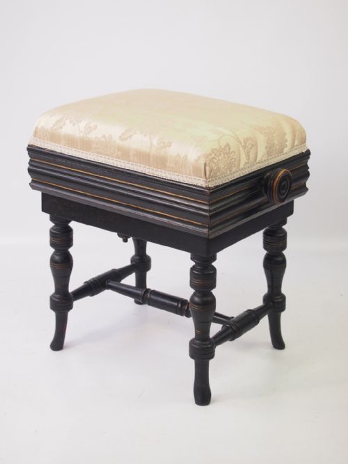 Victorian Aesthetic Movement Rise & Fall Piano Stool