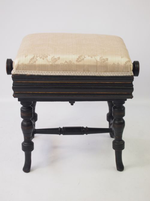 fig 1. Victorian Aesthetic Movement Rise & Fall Piano Stool
