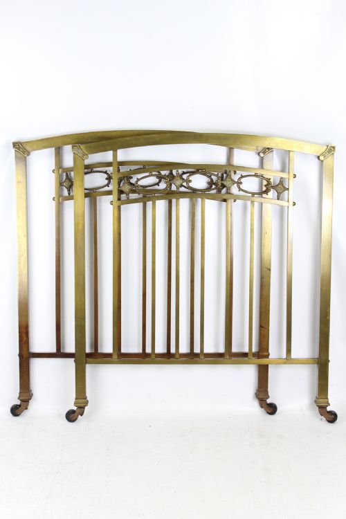 fig 1. Pair of Edwardian Brass Single Headboards