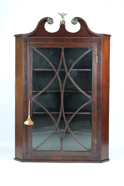 Georgian Mahogany Corner Cupboard