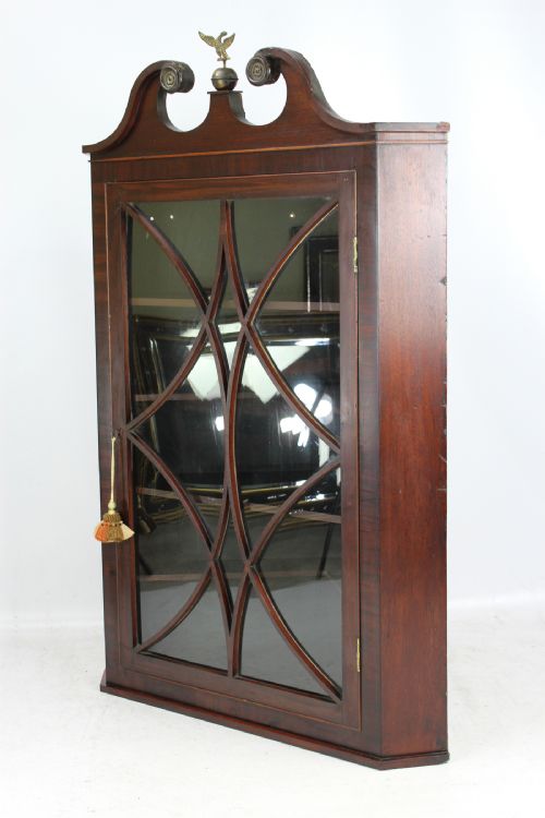 fig 1. Georgian Mahogany Corner Cupboard