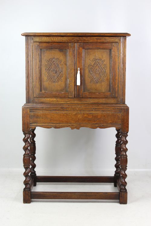 Edwardian Oak Cabinet in 17th Century Style