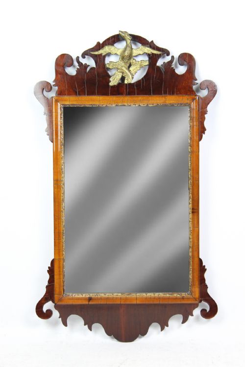 Antique Chippendale Mahogany Fretwork Mirror