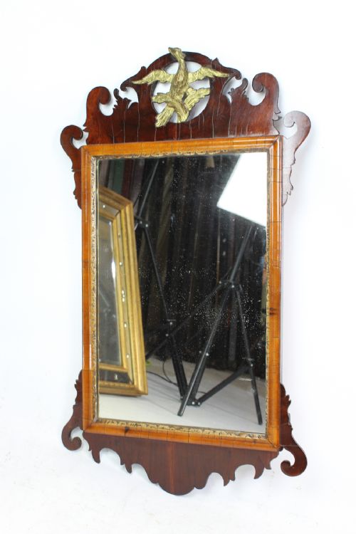 fig 1. Antique Chippendale Mahogany Fretwork Mirror
