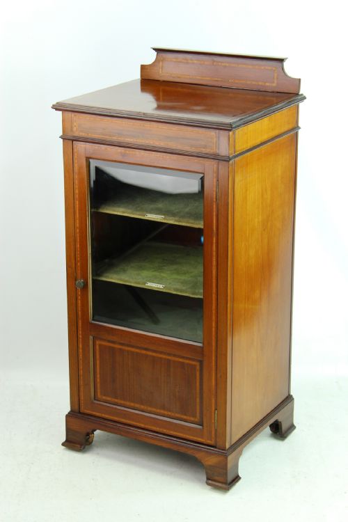 fig 1. Edwardian Mahogany & Inlaid Music Cabinet
