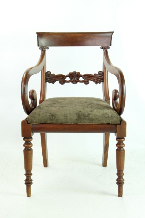William IV Mahogany Mahogany Desk Chair