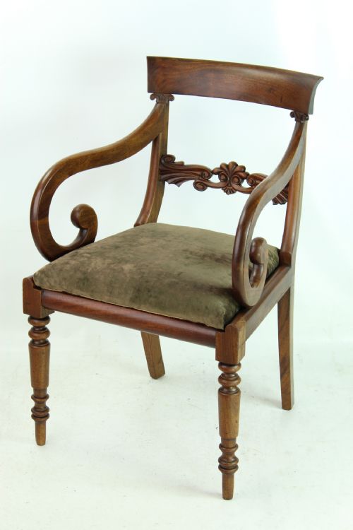 fig 1. William IV Mahogany mahogany Desk Chair