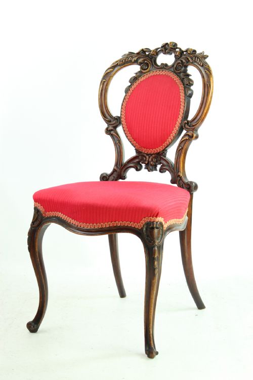 Victorian Walnut Balloon Back Chair