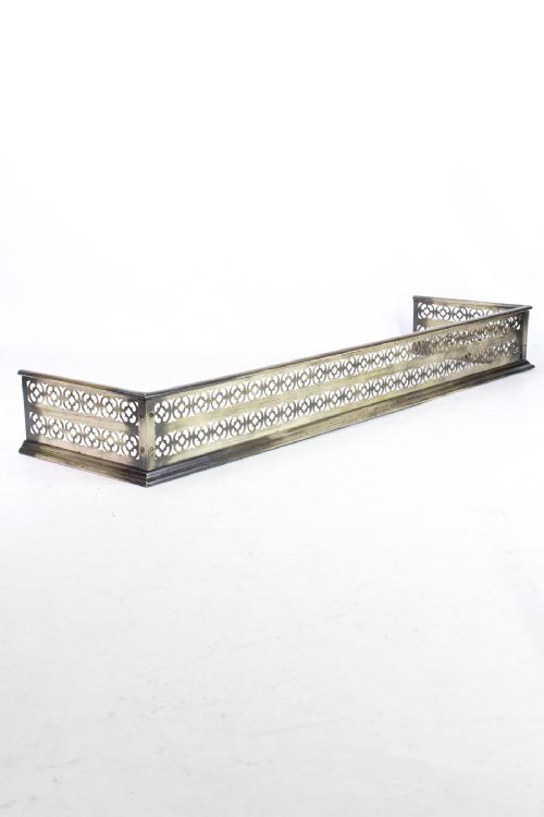 Edwardian Pierced Steel Fire Fender 4ft Wide
