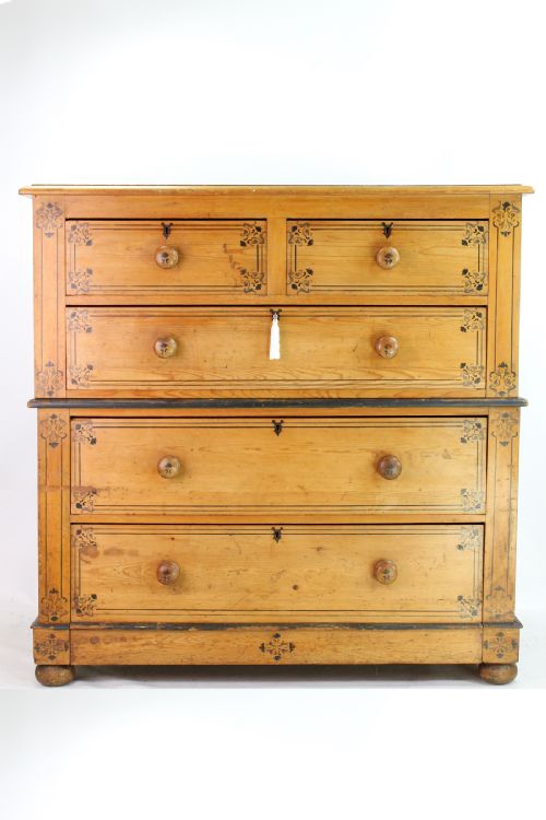 Antique Victorian Painted Chest of Drawers