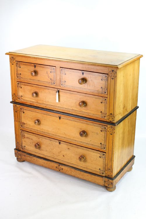 fig 1. Antique Victorian Painted Chest of Drawers