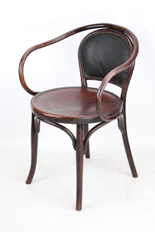 Edwardian Bentwood Armchair by J & J Kohn Austria Circa 1905 Desk Chair
