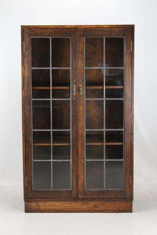 Tall Edwardian Oak Bookcase