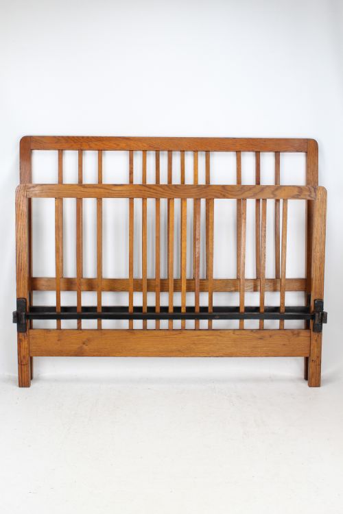 fig 2. Antique Edwardian Oak Double Bed