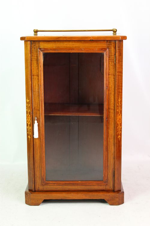 fig 1. Small Victorian Walnut Pier Cabinet Bookcase