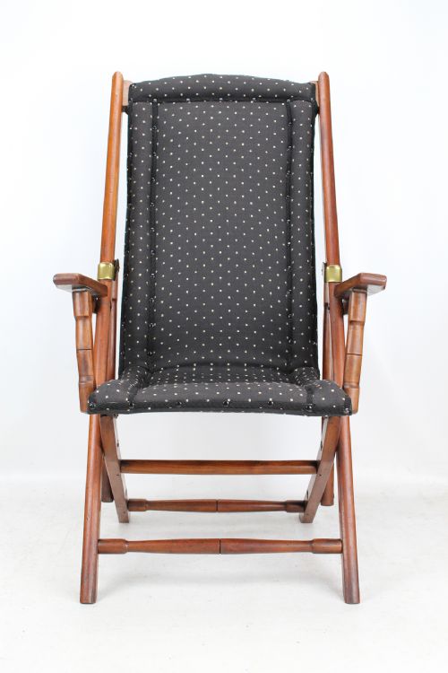 fig 1. Edwardian Folding Steamer Campaign Chair