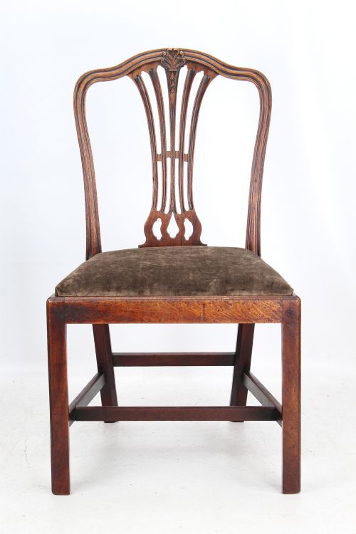 fig 1. Pair Antique Georgian Mahogany Side Chairs