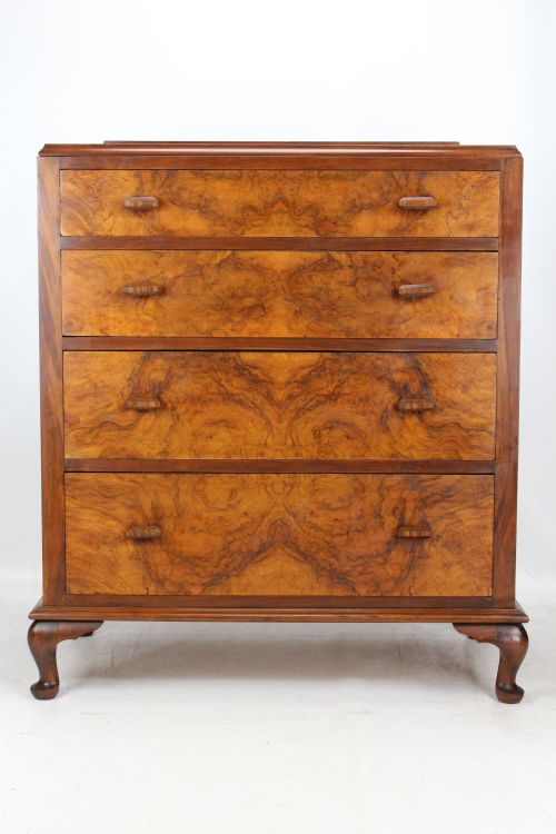 Art Deco Burr Walnut Chest of Drawers