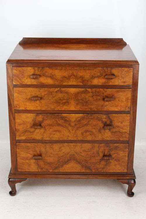 fig 1. Art Deco Burr Walnut Chest of Drawers