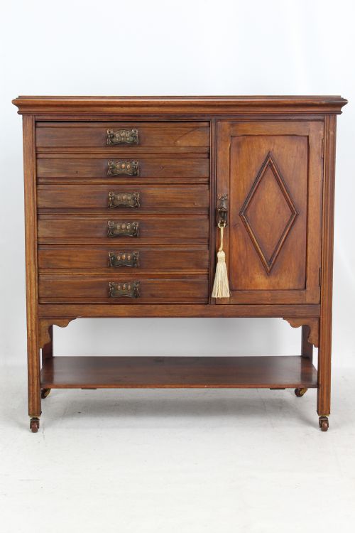 Edwardian Arts & Crafts Music Cabinet