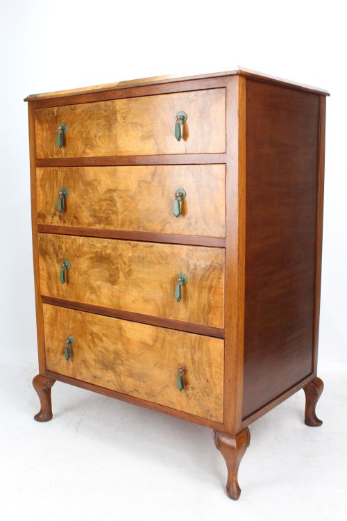 fig 1. Art Deco Burr Walnut Chest of Drawers