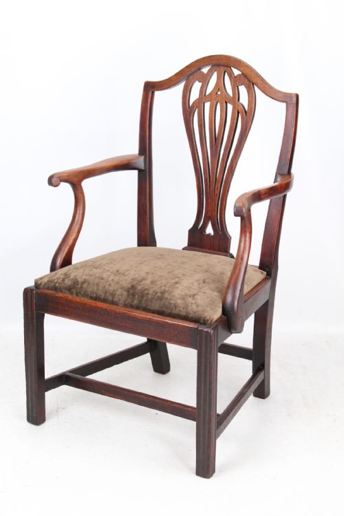 Georgian Mahogany Desk Chair Armchair