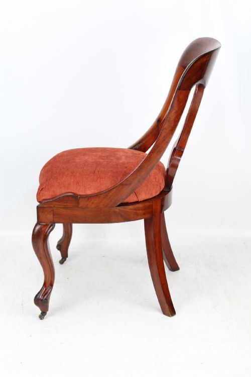 fig 1. Victorian Mahogany Bedroom Balloon Back Slipper Chair