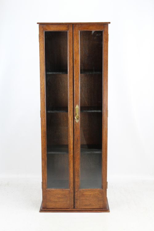 Tall & Slim Edwardian Oak Bookcase