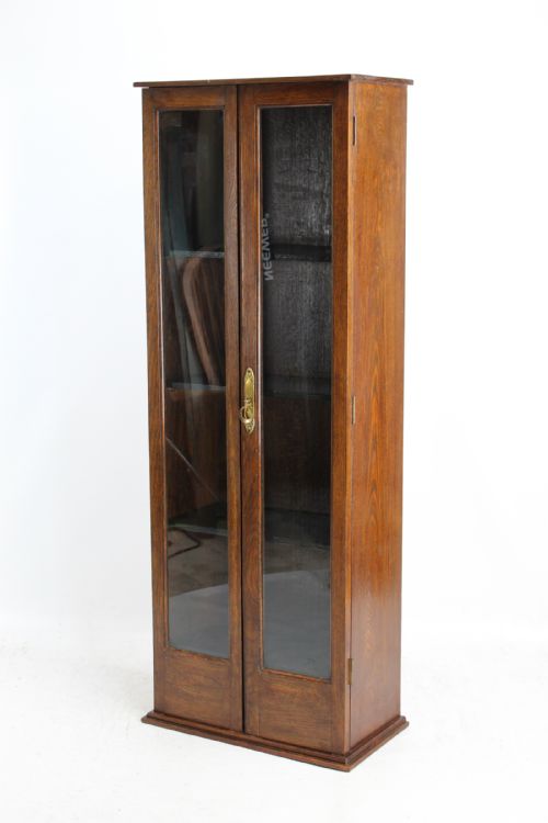 fig 1. Tall & Slim Edwardian Oak Bookcase