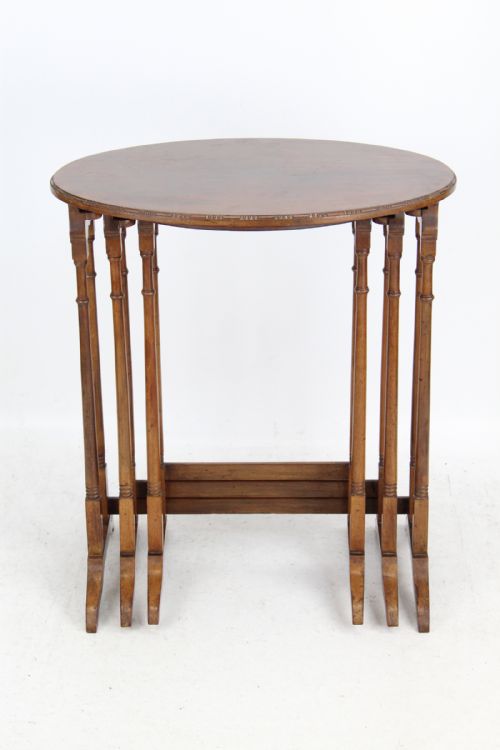 fig 1. Antique Nest of 3 Mahogany Tables Manner of Gillows