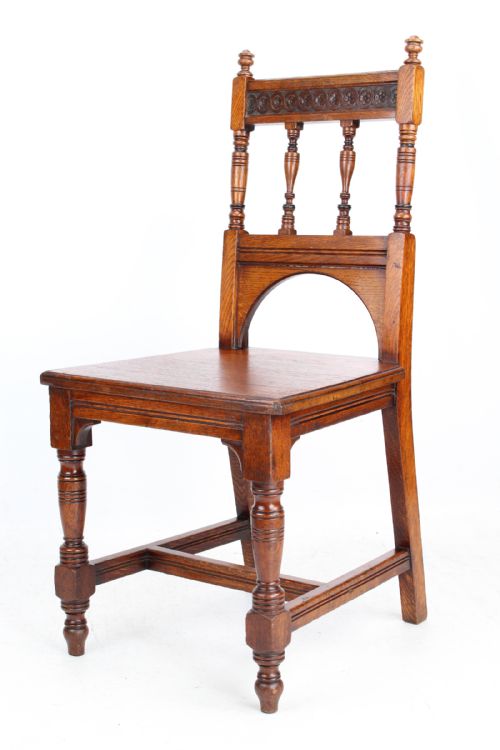 Late Victorian Oak Hall Chair