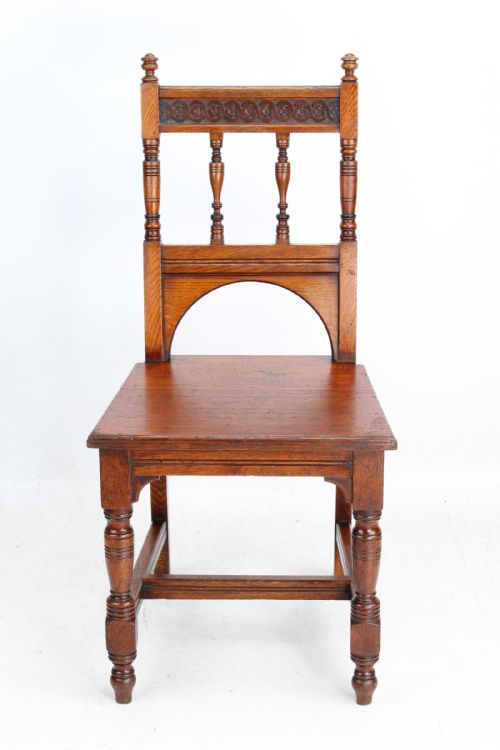 fig 1. Late Victorian Oak Hall Chair