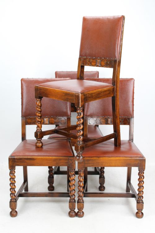Set 4  Oak Dining Chairs