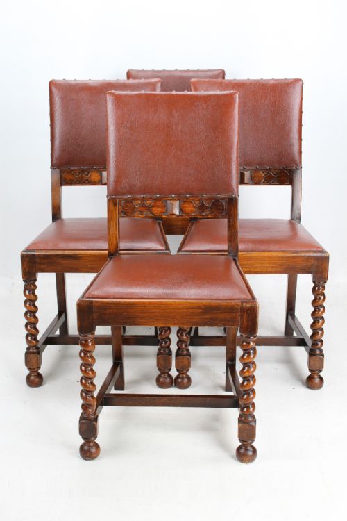 fig 1. Set 4 Oak Dining Chairs