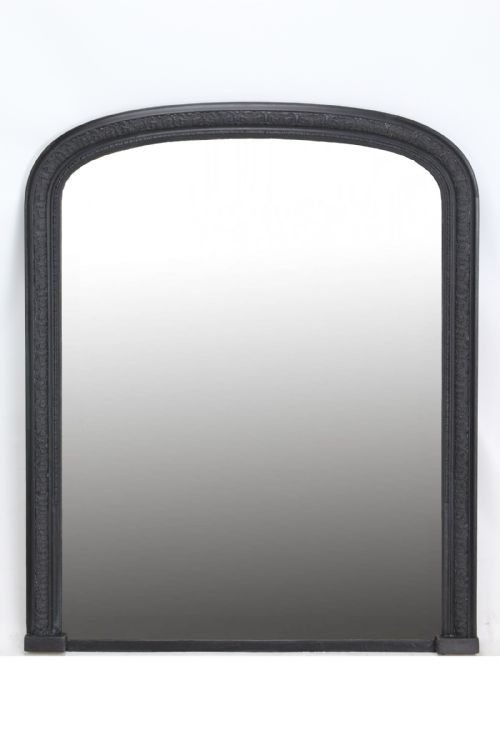 Large Ebonised Victorian Overmantle Mirror
