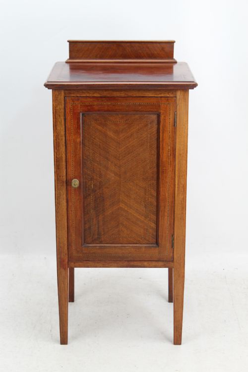 Edwardian Mahogany & Inlaid Bedside Cabinet