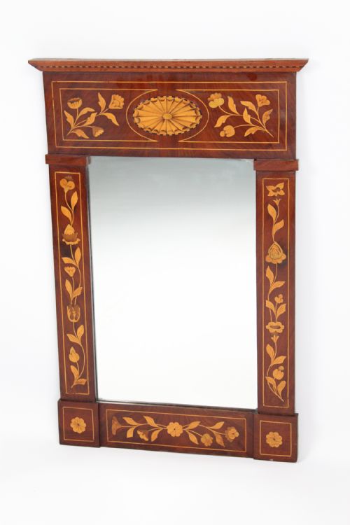 fig 1. 19th Century Dutch Inlaid Mahogany Mirror
