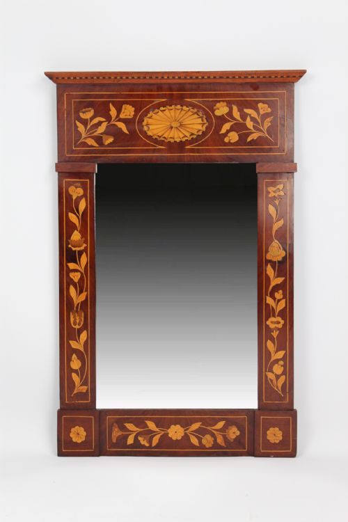 19th Century Dutch Inlaid Mahogany Mirror