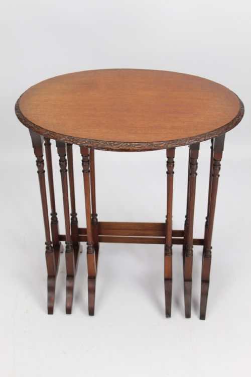 fig 1. Victorian Nest of 3 Mahogany Tables